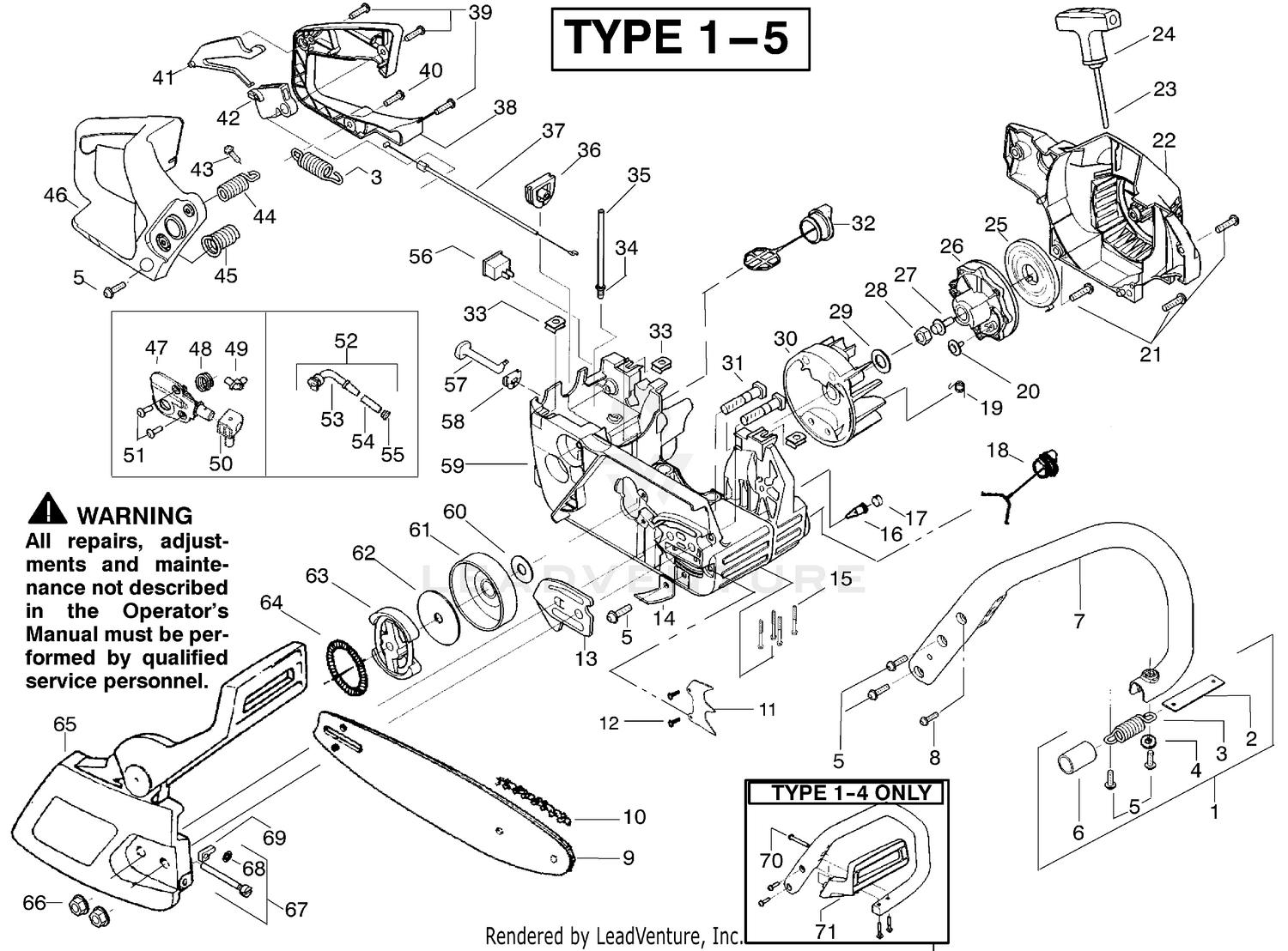 Handle, Chassis & Bar Assembly Type 1-4