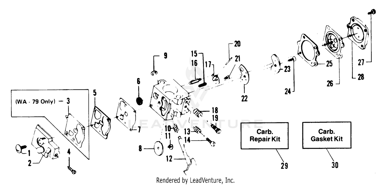 CARBURETOR WA-149 & WA-79 BREAKDOWN