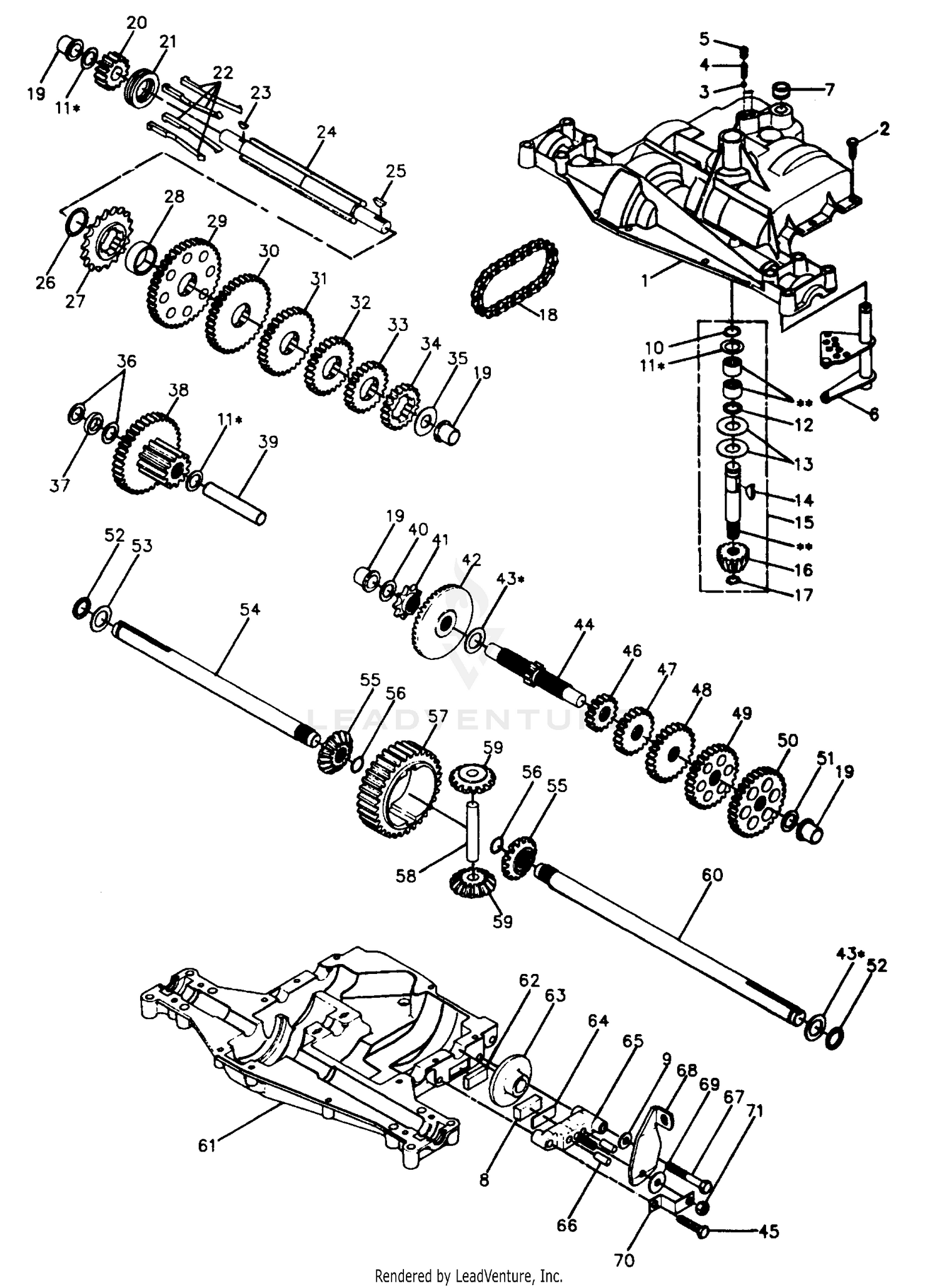 TRANSAXLE FOOTE DANA - MODEL NUMBER 4360-19