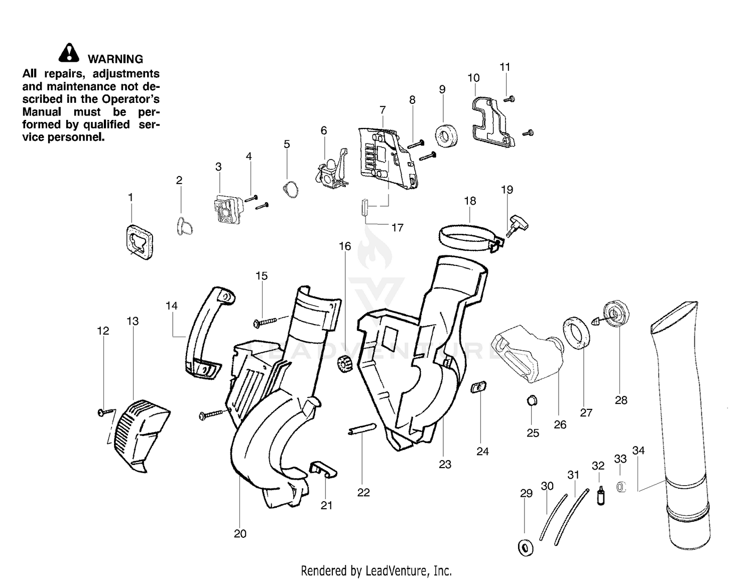 Handle, Chassis & Blower Assembly Type 2