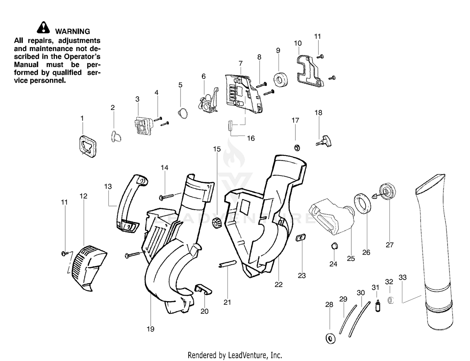 Handle, Chassis & Blower Assembly Type 3