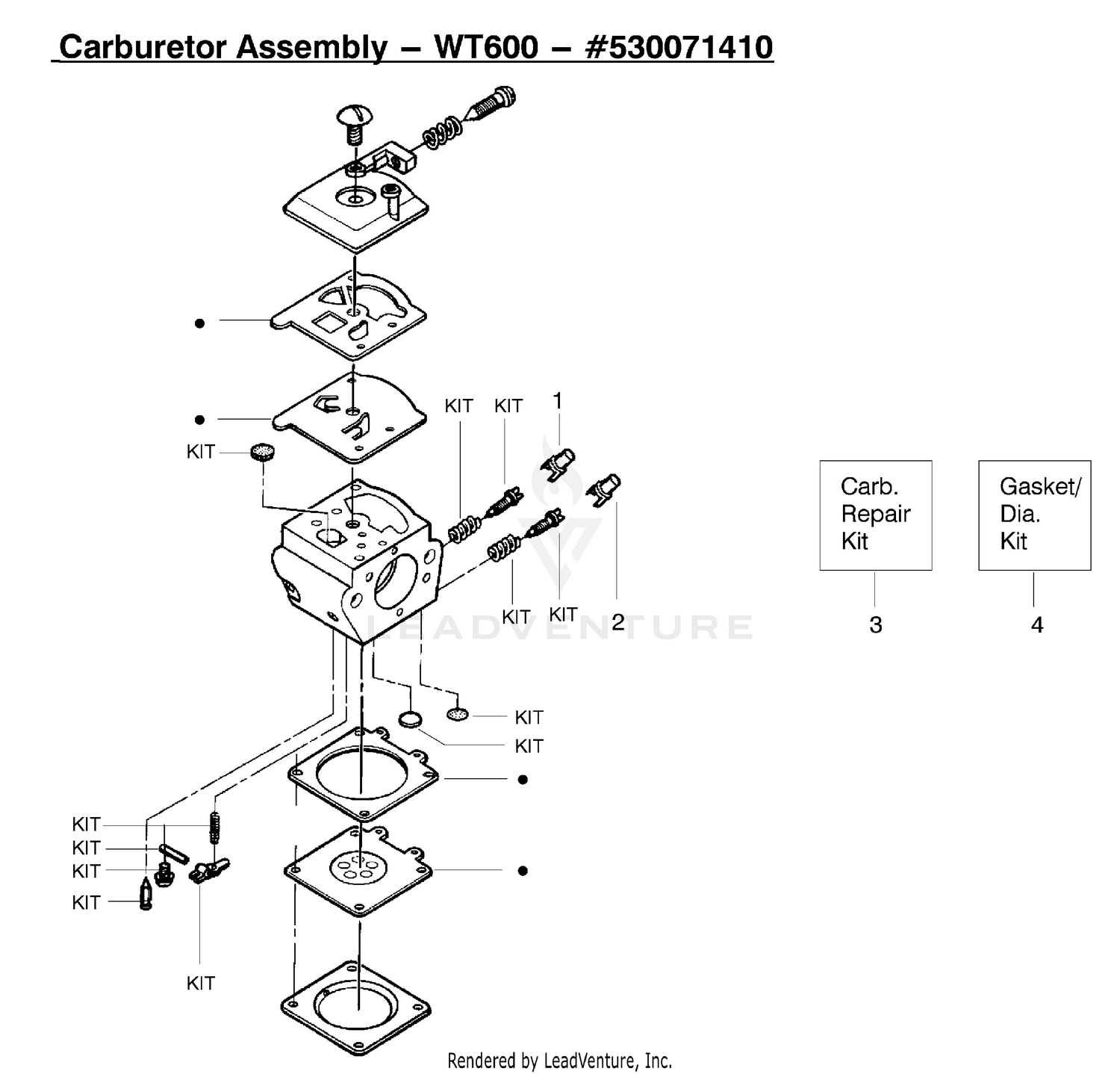 Carburetor Assembly (WT600) 53007141