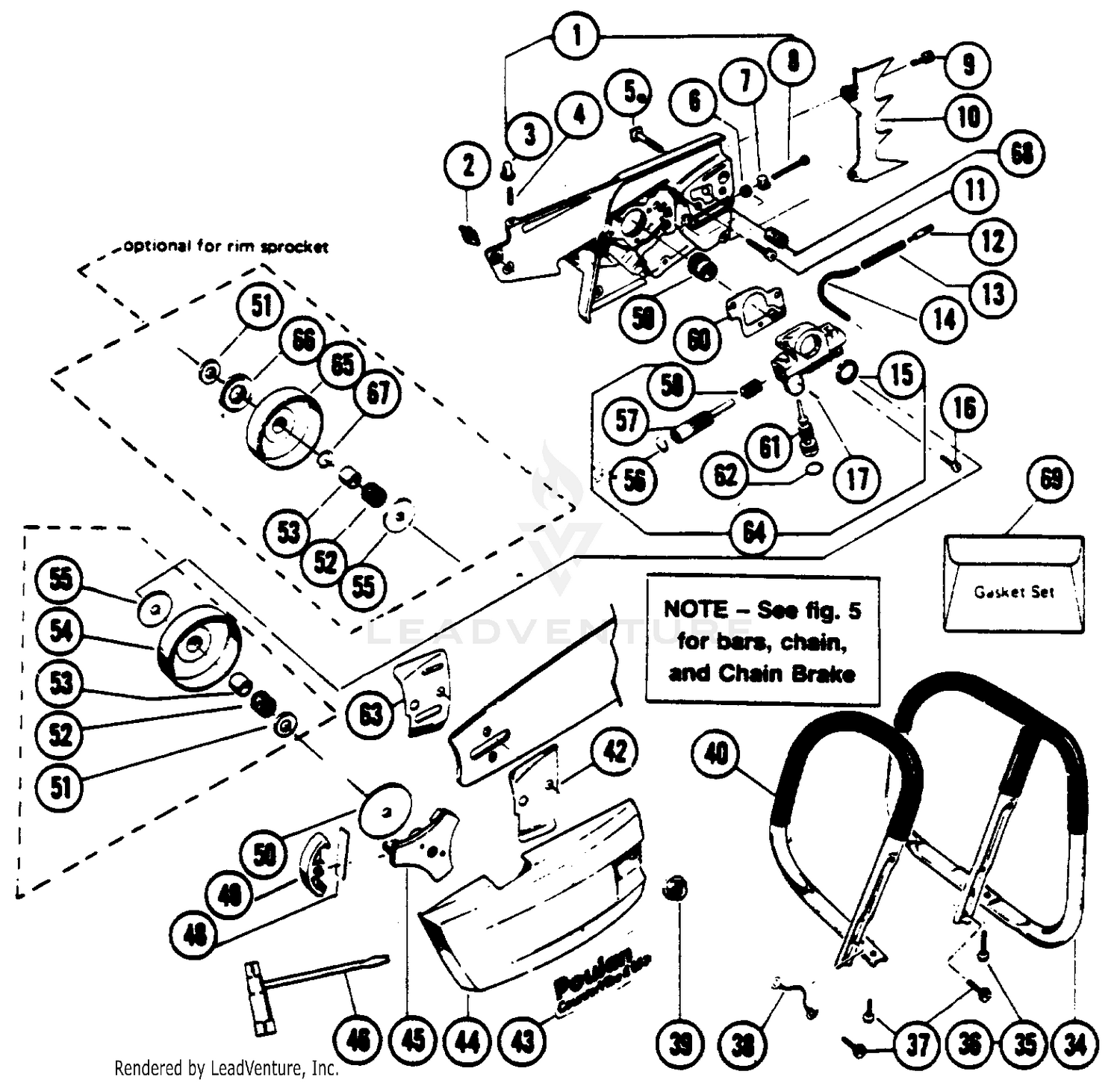CLUTCH, CRANKCASE, & HANDLE BAR