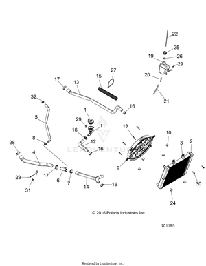 Engine, Cooling System - A19sea50b1/b7/see50b7/b3/seg50b4 [101195] Schematic