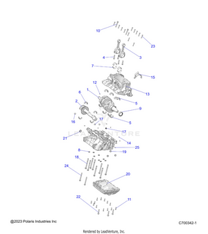 Engine, Crankcase And Crankshaft - R25rry99as/bs/al/bl/ap/bp/a9/b9/af/bf/ak/bk (c700342-1) Schematic