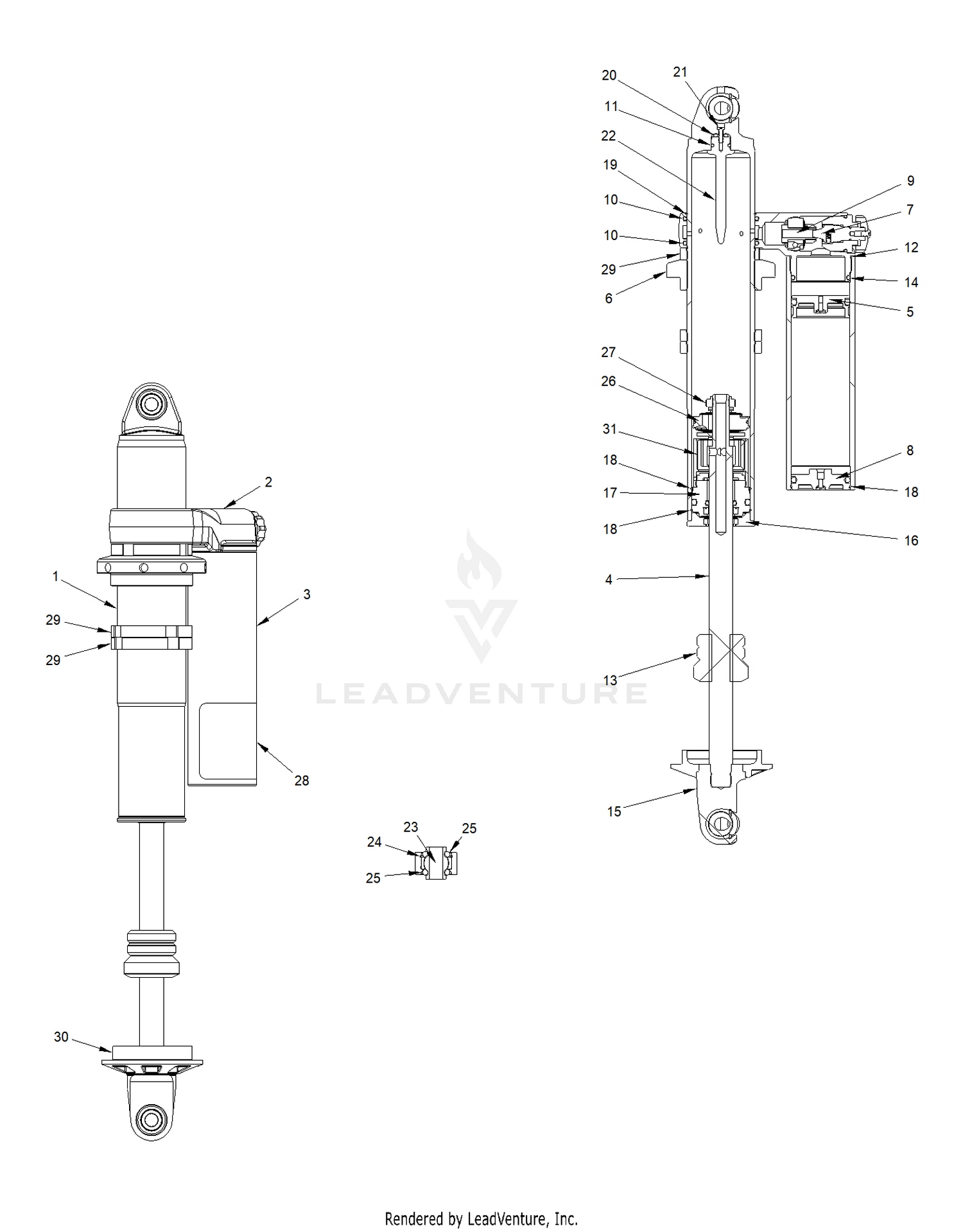 SUSPENSION, FRONT SHOCK INTERNALS - Z26NMX99A4/B4/A6/B6 (7046371)