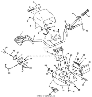 Handlebar And Headlight Pod (400l) Xpress 400l W97ca38c (4939603960b011) Schematic