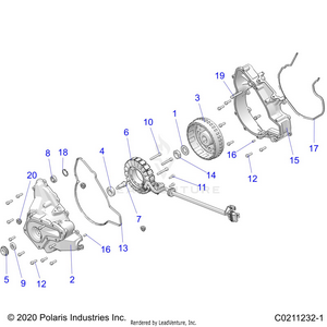 Engine, Stator Cover And Flywheel - A21sez57am/an/bm/bn (c0211232-1) Schematic