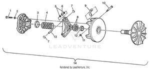 Drive Clutch Xpress 300 W97ca28c And  Xpress 400l W97ca38c (4939603960c005) Schematic