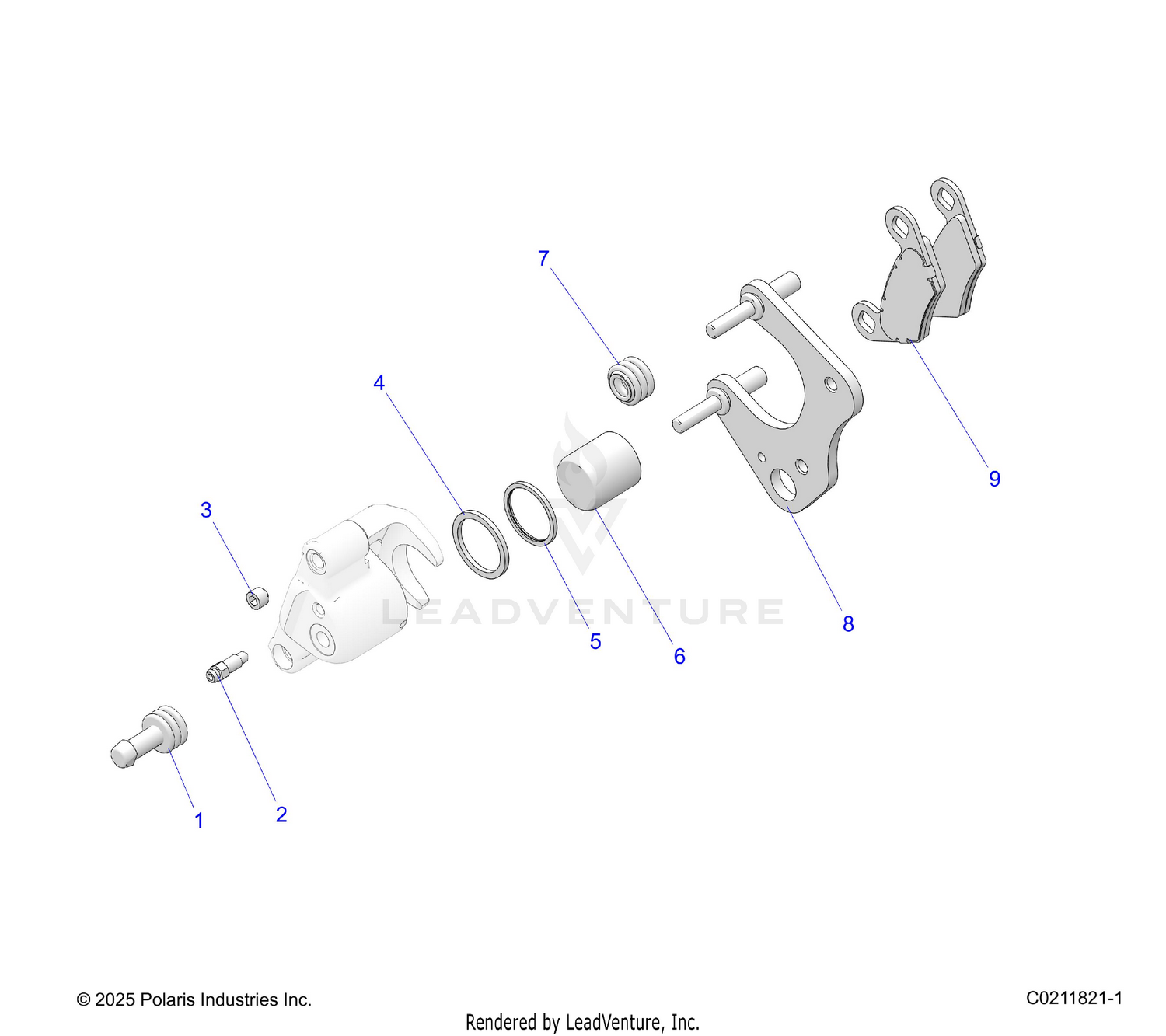 BRAKES, BRAKE CALIPER, FRONT - A26SED57C1 (C0211821-1)
