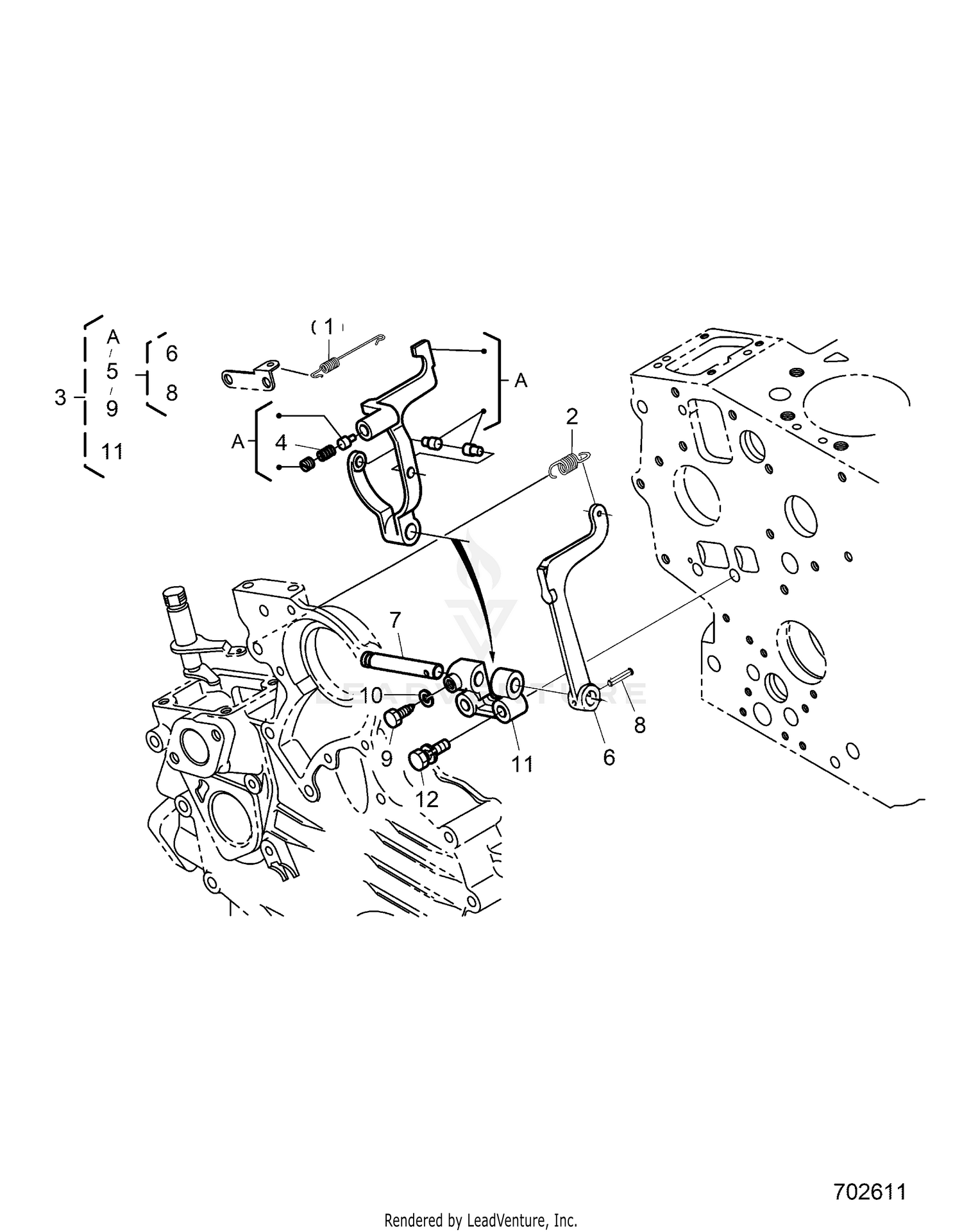 ENGINE, FORK LEVER (GOVERNOR) - D21BBPD4B4 (702611)