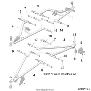 Suspension, Front Control Arms - Z19vge99ak/aw/bk/bw (c700110-3) Schematic