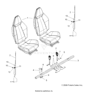 Body, Seat Mounting And Belts - R10vh76 All Options/vy76az (49rgrseatmtg09rzr) Schematic