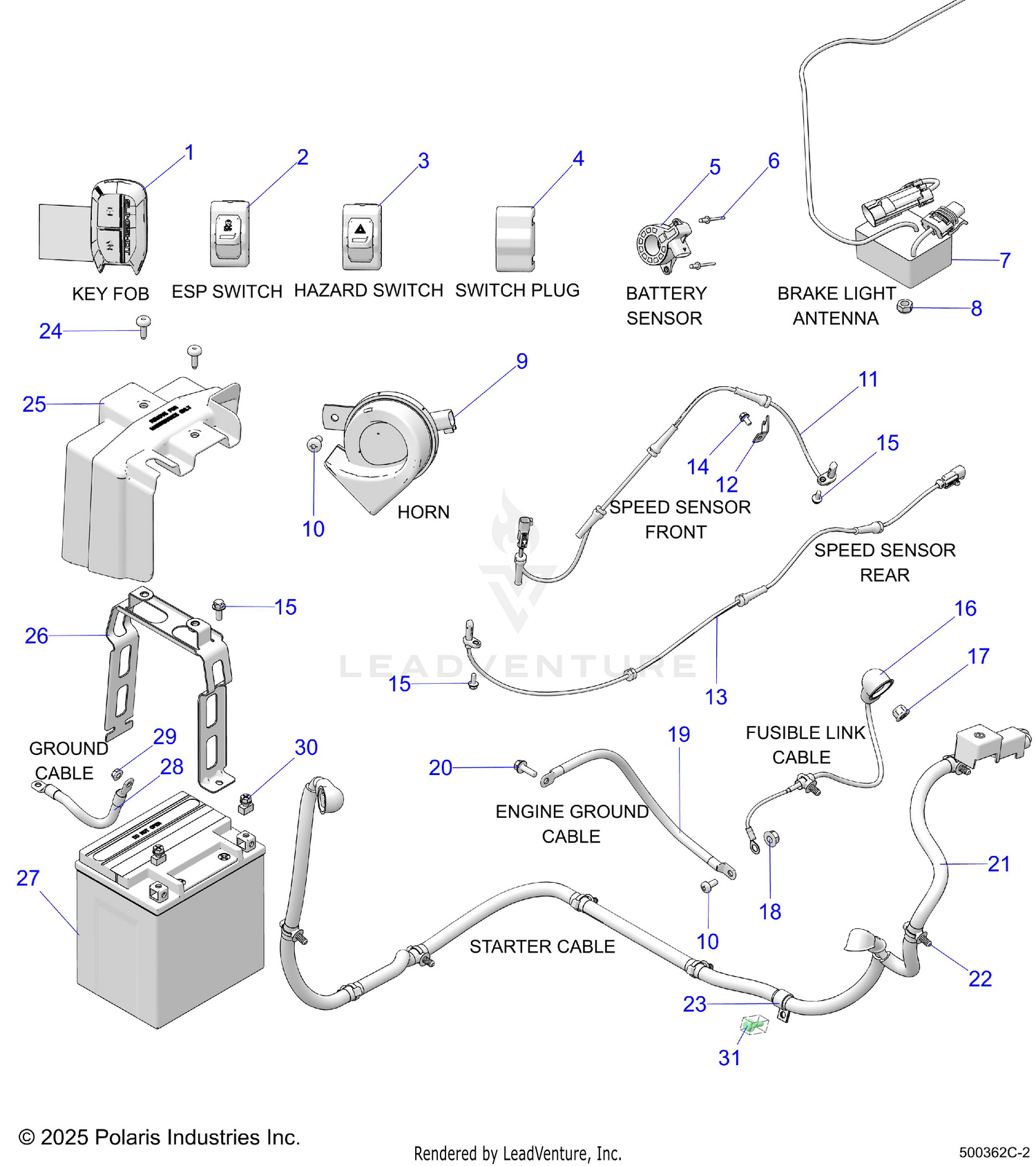 ELECTRICAL, COMPONENTS 2 - T26AATGD/HD (500362C-2)