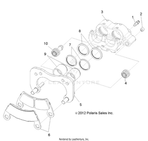 Brakes, Rear Caliper - R14hr76aa/aj (49rgrcaliperrr136x6) Schematic