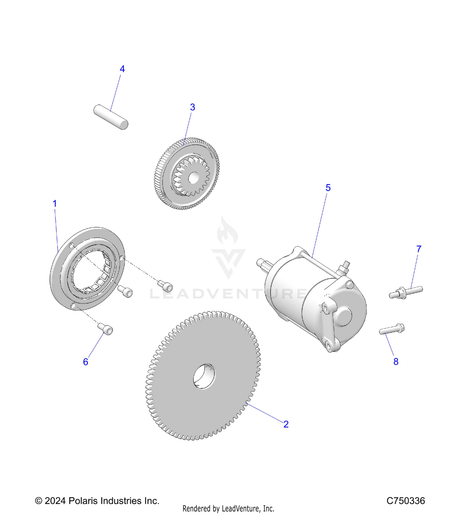 ENGINE, STARTER and DRIVE - Z26ASE99P5 (C750336)