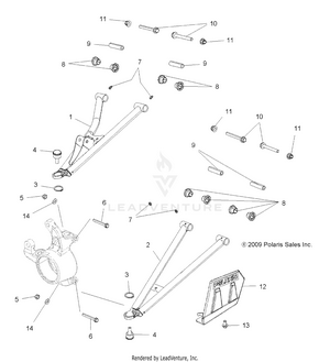 Suspension, Front A-arms - A12zn8efk/efo (49atvsuspfrt10sptrgeps) Schematic