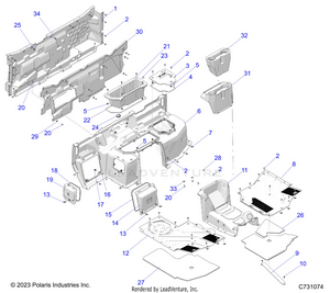 Body, Floor And Rear Closeoff - R25xaw1rb9/bd/bm (c731074) Schematic