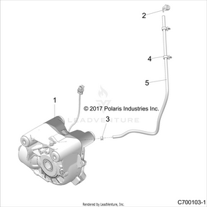 Drive Train, Front Gearcase Venting - Z19vge99ak/aw/bk/bw (c700103-1) Schematic