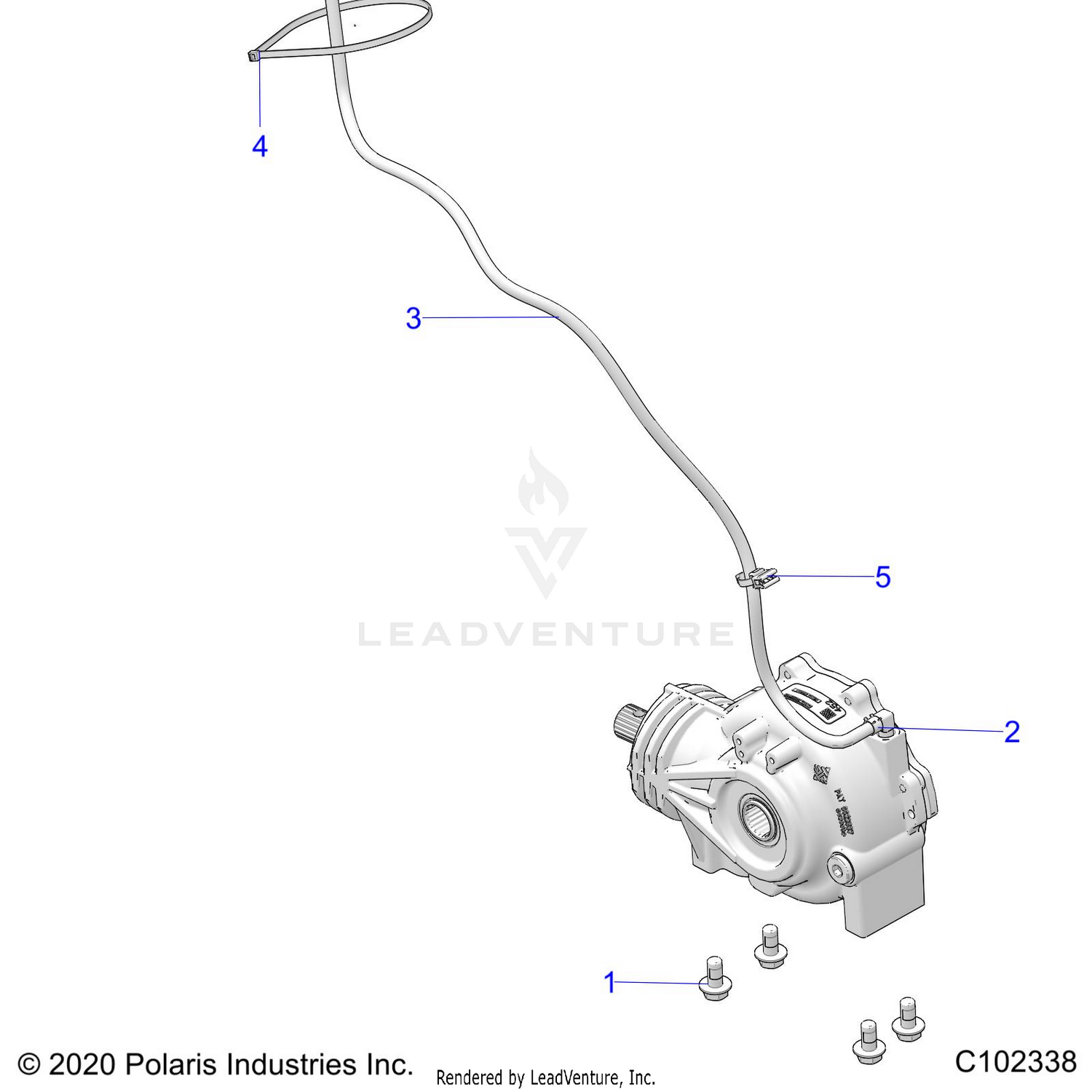 DRIVE TRAIN, GEARCASE MOUNTING, FRONT - A26SLZ95AF (C102338)