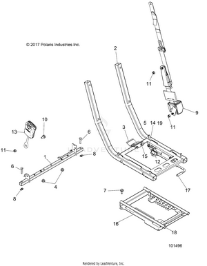 Body, Seat Mounting And Belt - A18daa50b7 (101496) Schematic