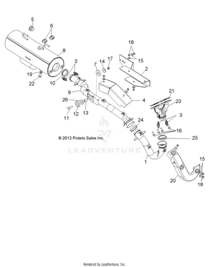 Engine, Exhaust - R15raa76aa/aj (49rgrexhaust146x6) Schematic