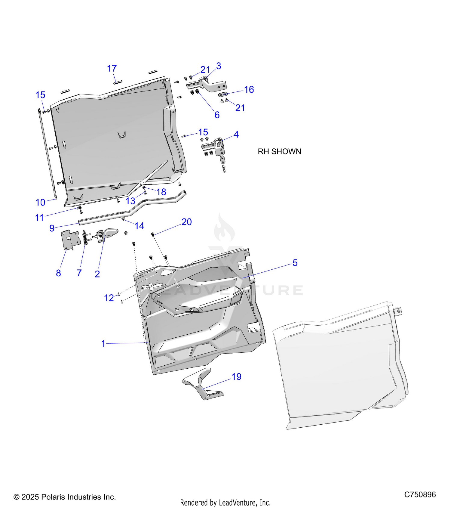 BODY, DOORS, REAR - Z26R4K2KAC/BC/AR/BR/AJ/BJ/AV/BV (C750896)