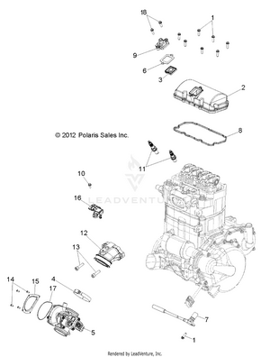 Engine, Throttle Body And Valve Cover - Z14vh76ac/ad/eai/eak/eaj/eal/eaw (49rgrthrottlebody13rzr) Schematic