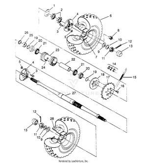 Rear Wheel Drive Assembly 6x6 300 W948730 (4926792679c010) Schematic
