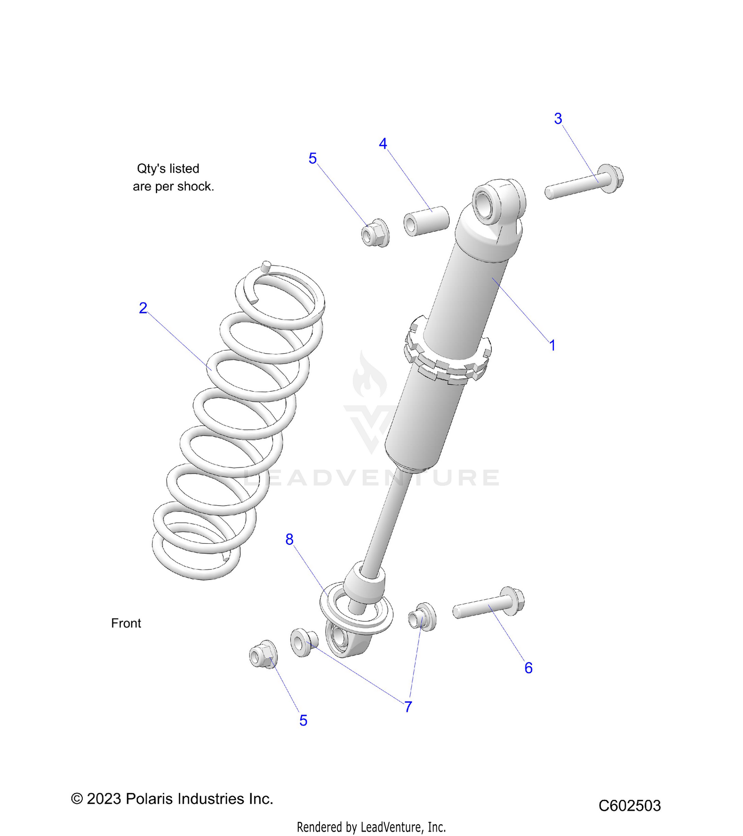 SUSPENSION, SHOCK, IFS - S24TLF6RS (C602503)