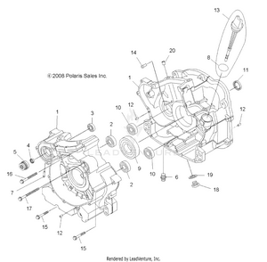 Engine, Crankcase - A12tn55aa/az (49atvcrankcase09spxp550) Schematic