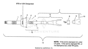 Cv Joint - Btb Xplorer 400l W969140 (4935983598b04a) Schematic