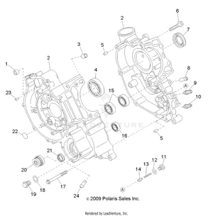 Engine, Crankcase - R12rh45ag/ah/ar (49rgrcrankcase10) Schematic