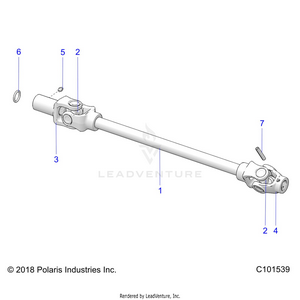 Drive Train, Front Prop Shaft - A20sea50a1/a5/ca1/ca5 (c101539) Schematic