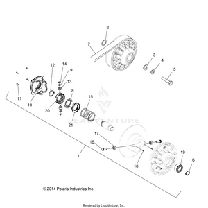 Drive Train, Secondary Clutch - A20she57an/af/bn/bf/z57ax/bx (49atvclutchdriven1323248) Schematic