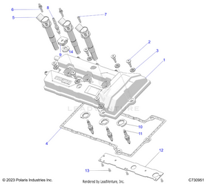 Engine, Valve Cover & Spark Plugs - R25xaw1rb9/bd/bm (c730951) Schematic
