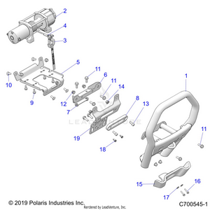 Chassis, Front Bumper, W/winch - Z22nar99af/bf (c700545-1) Schematic