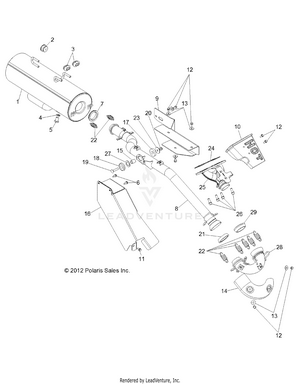 Engine, Exhaust - R14wh76aa/eac (49rgrexhaust13crew) Schematic
