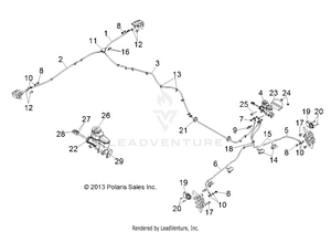Brakes, Brake Lines And Master Cylinder - R141d9jda/2d9jda (49brutusbrakeline13) Schematic