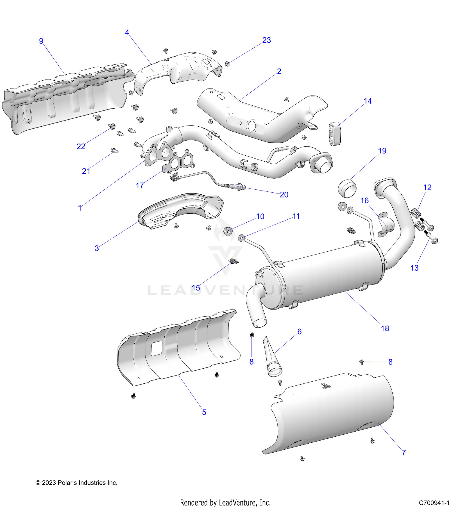 ENGINE, EXHAUST SYSTEM - R26T6E99NJ (C700941-1)