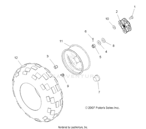 Wheels, Rear - A12ea32aa (49atvwheelrear08scram) Schematic