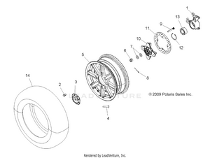 Wheels, Front And Hub - A12zn8efk/efo (49atvwheelfrt10spxp850) Schematic