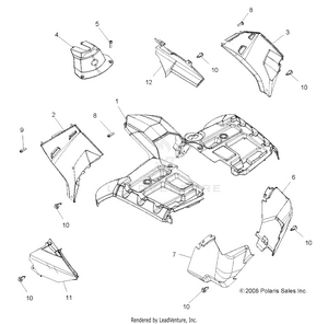 Body, Front Cab - A09zx85/8x All Options (49atvcab09spxp550) Schematic