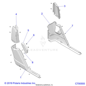 Body, Rear Fender - R25rry99as/bs/al/bl/ap/bp/a9/b9/af/bf/ak/bk (c700555) Schematic