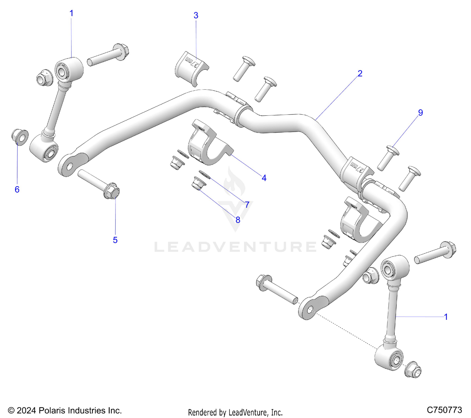 SUSPENSION, FRONT STABILIZER BAR - Z26XPD92AN/BN/AH/BH (C750773)