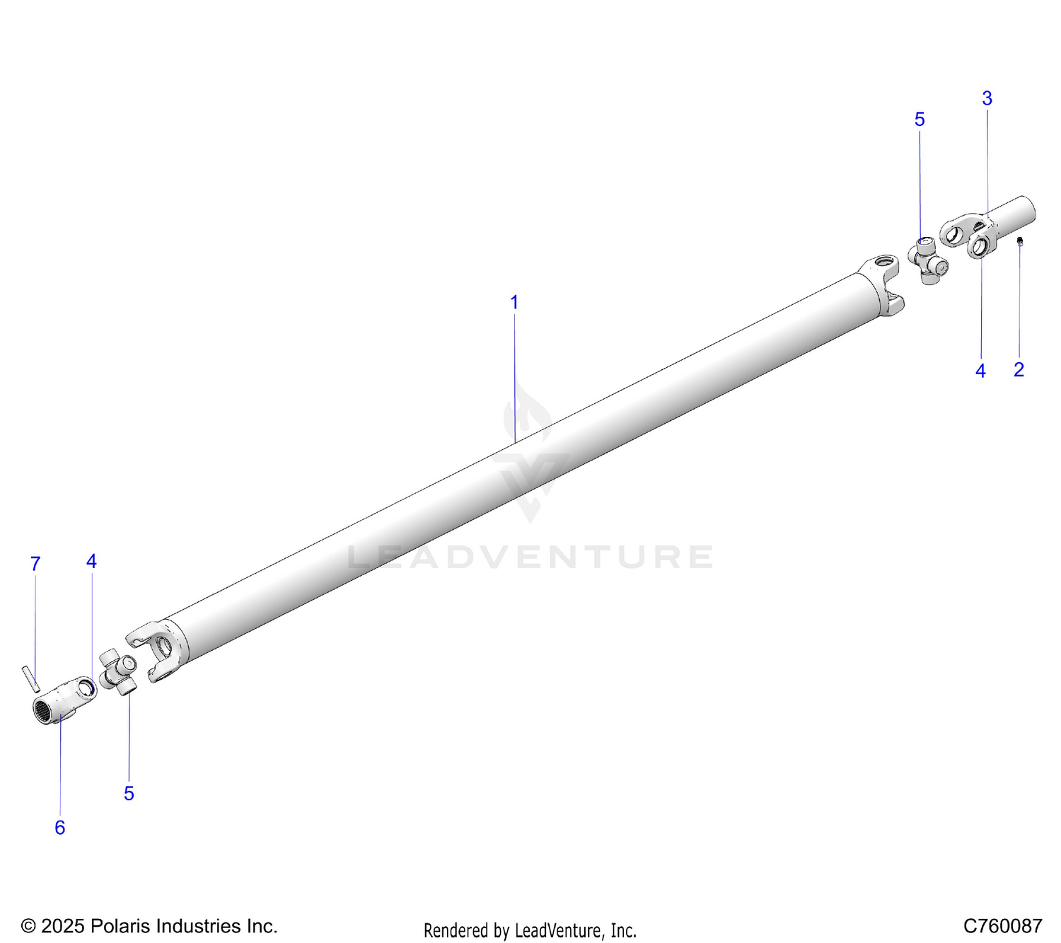 DRIVE TRAIN, PROP SHAFT, FRONT - Z26RRL2KAL (C760087)