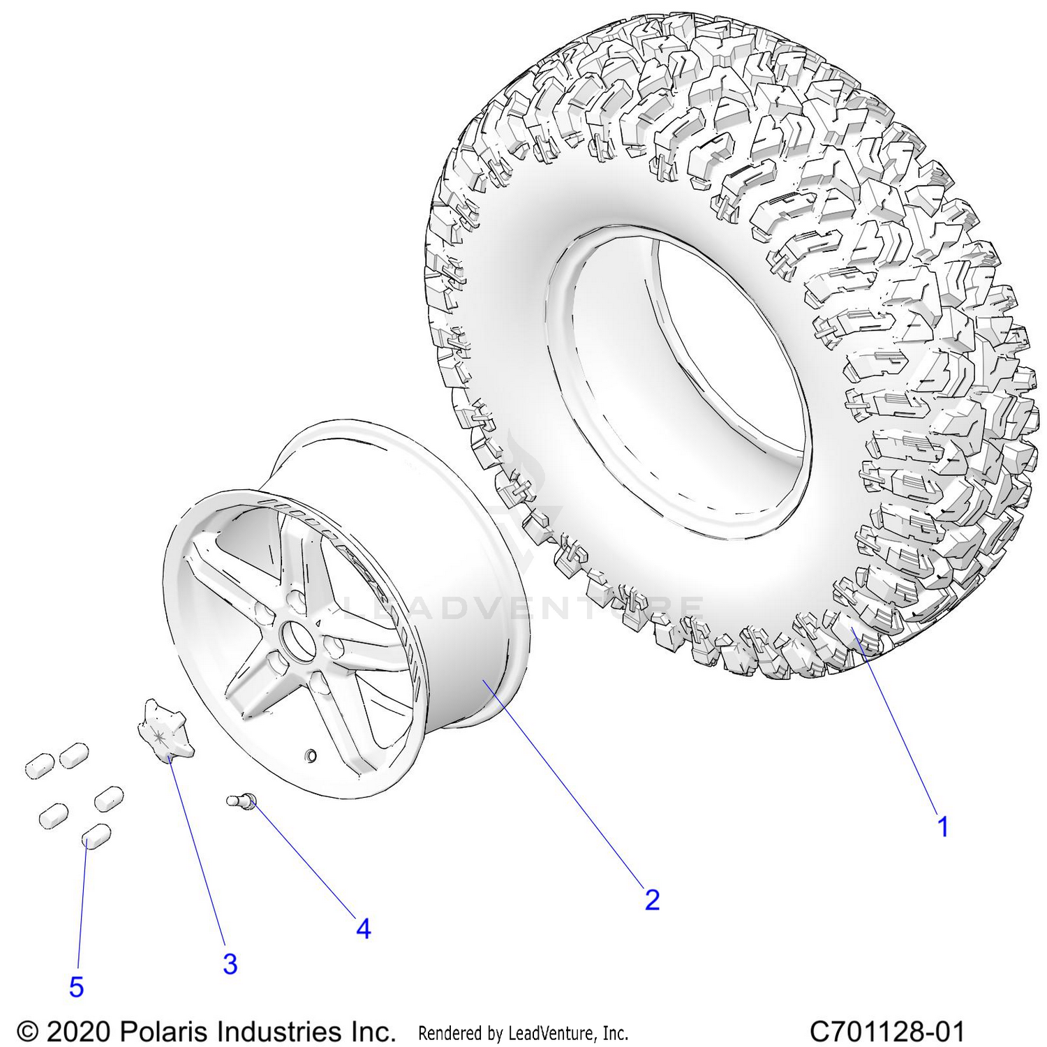 WHEELS, FRONT/REAR - Z24GAE92A/92B (C701128-01)