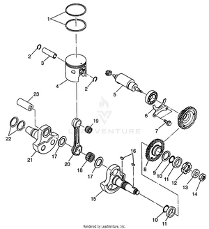 Piston And Crankshaft (400l) Xpress 400l W97ca38c (4939603960d008) Schematic