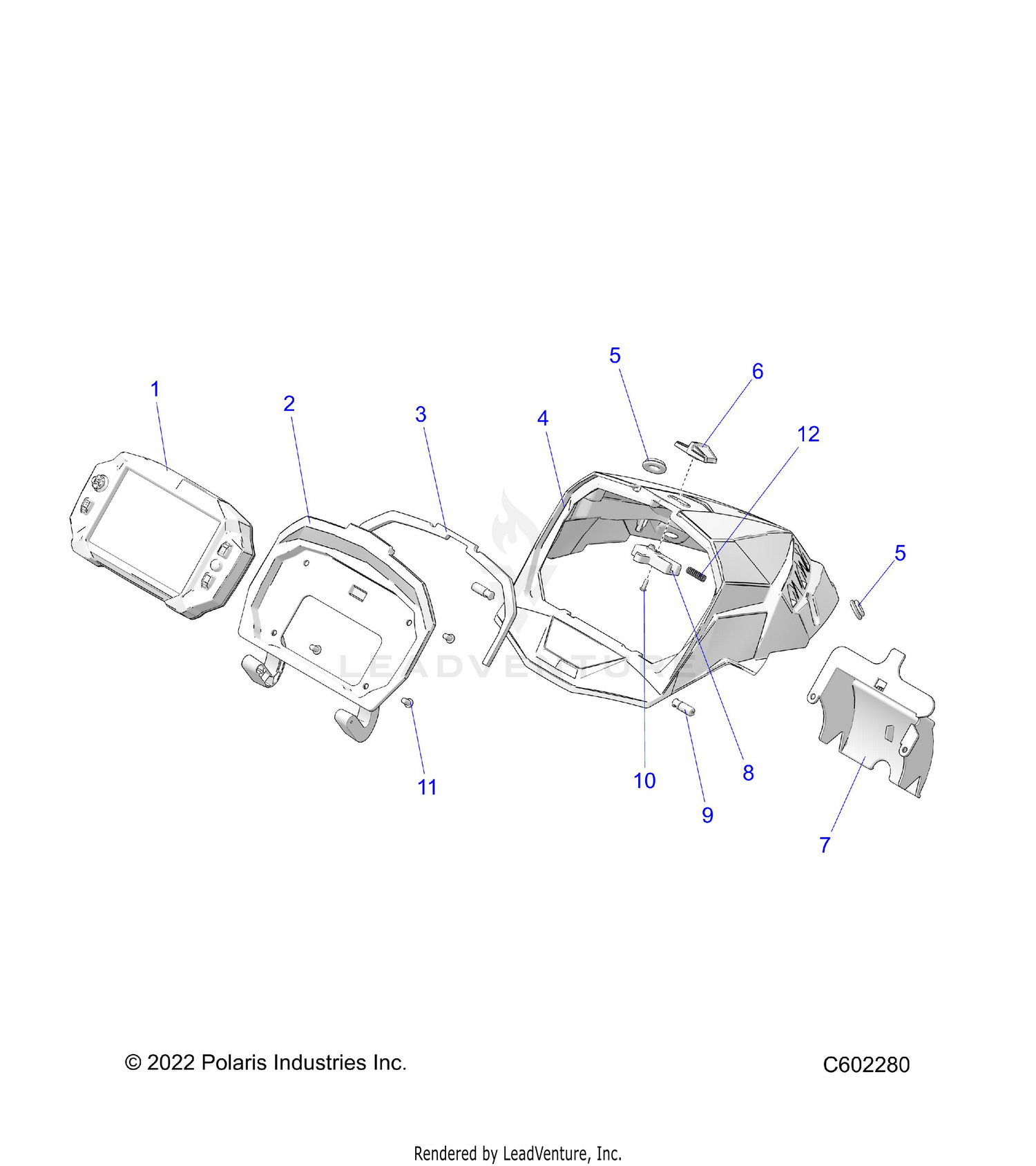 BODY, HOOD CAP ASM. 7" DISPLAY - S26TLG9BS/BEA (C602280)
