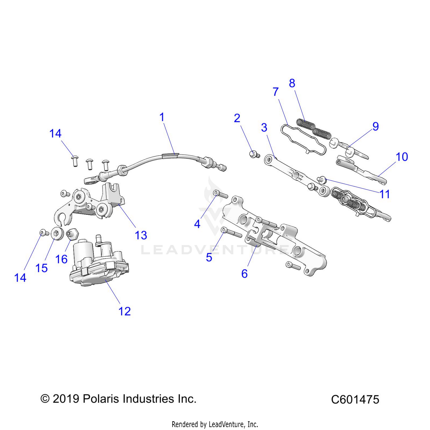 ENGINE, EXHAUST VALVE ASM. AND ACTUATOR - S26TDZ8RS (C601475)
